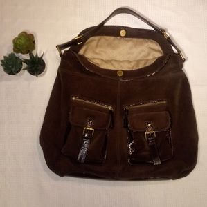 Cole Haan Boho handbag Dark Brown Suede